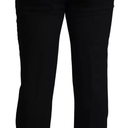 Black Cotton Stretch Dress Formal Pants