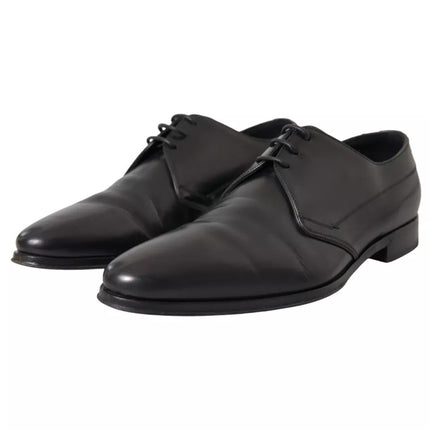 Black Leather Derby Formal Dress Men Shoes