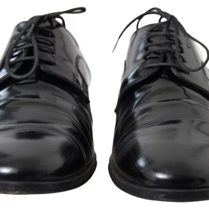 Black Polished Leather Formal Dress Shoes