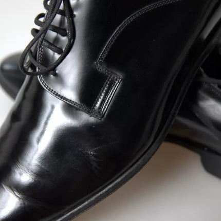 Black Polished Leather Formal Dress Shoes