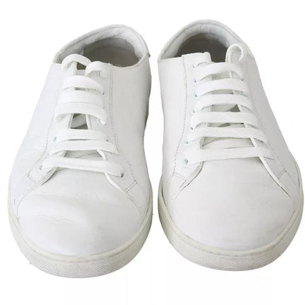 White Saint Tropez Lace Up Men Sneakers Scarpe da uomo