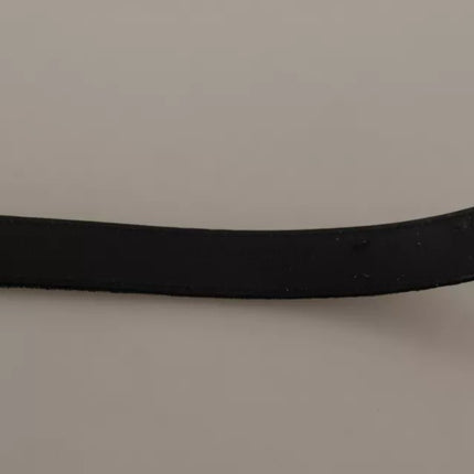 Black Velvet Silver Tone Metal Buckle Belt