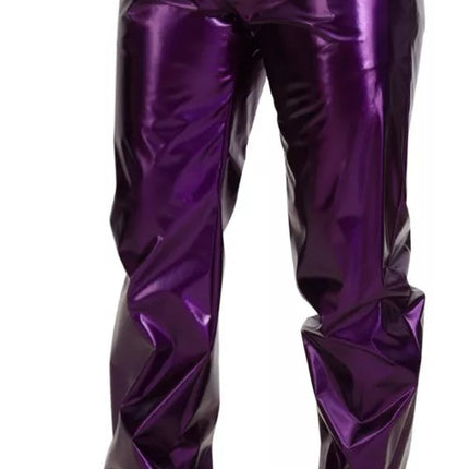 Purple Shining Men Casual Pants