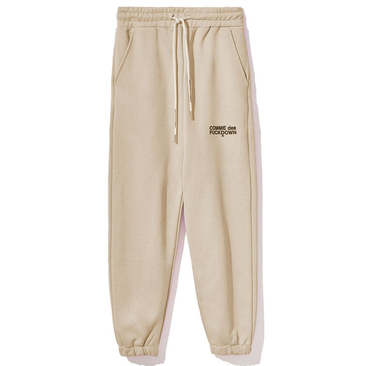 Jeans di cotone beige e pantalone