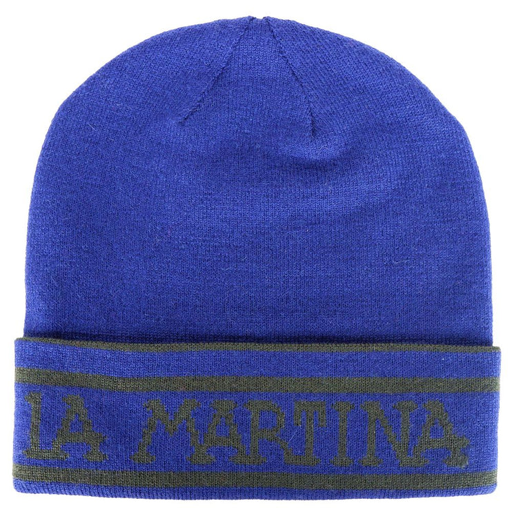 Cappelli acrilici blu e cappello