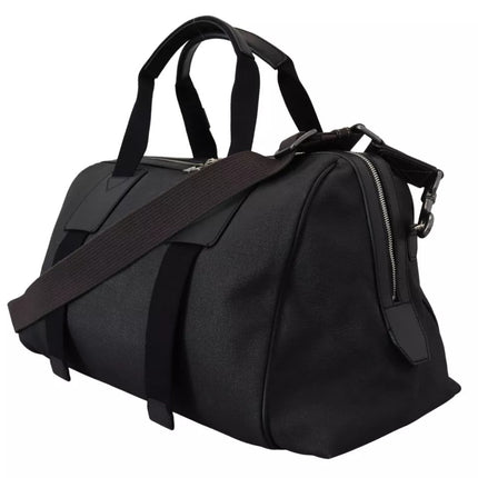 Black Gray Holdall Tote Men Hand Shoulder Bag