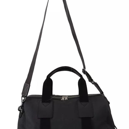 Black Gray Holdall Tote Men Hand Shoulder Bag