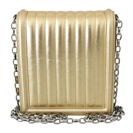 Gold Shoulder #DG GIRLS Leather Sling Clutch Purse Bag