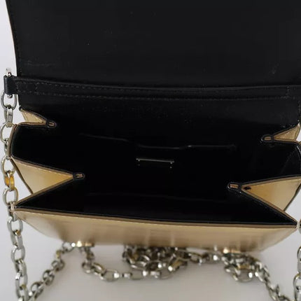 Gold Shoulder #DG GIRLS Leather Sling Clutch Purse Bag