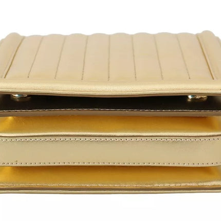 Gold Shoulder #DG GIRLS Leather Sling Clutch Purse Bag