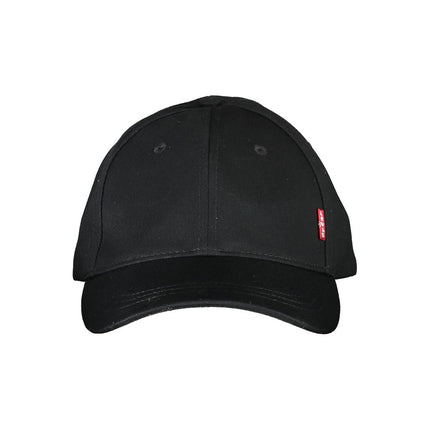 Casquette en coton noir élégant avec visière de logo