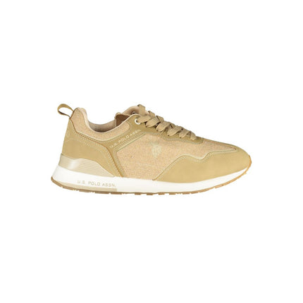 Contrasta sneaker sportivi allacciati in beige