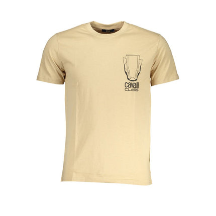 Beige katoenen t-shirt