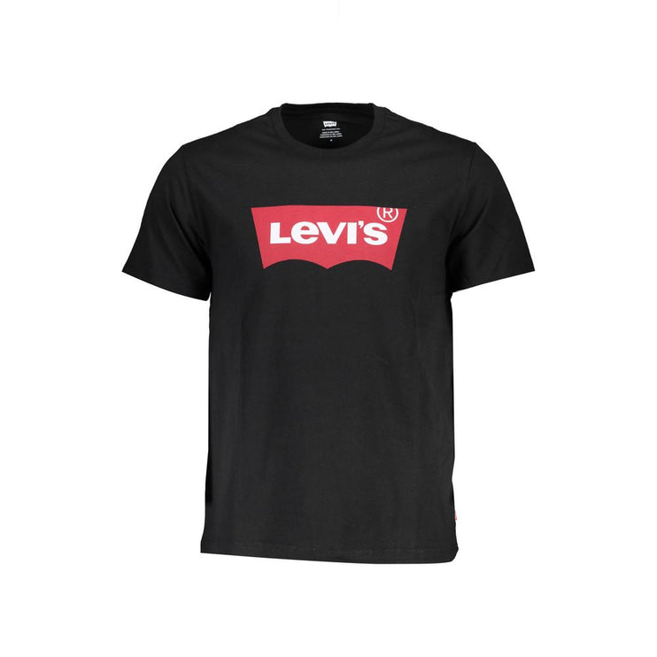 Sleek Black Cotton Trew Teck Tee