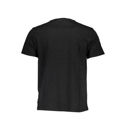 Sleek Black Cotton Trew Teck Tee