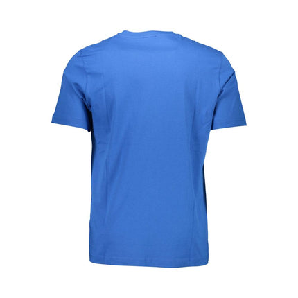 Sleek Blue Crew Teck Algody Tee de algodón