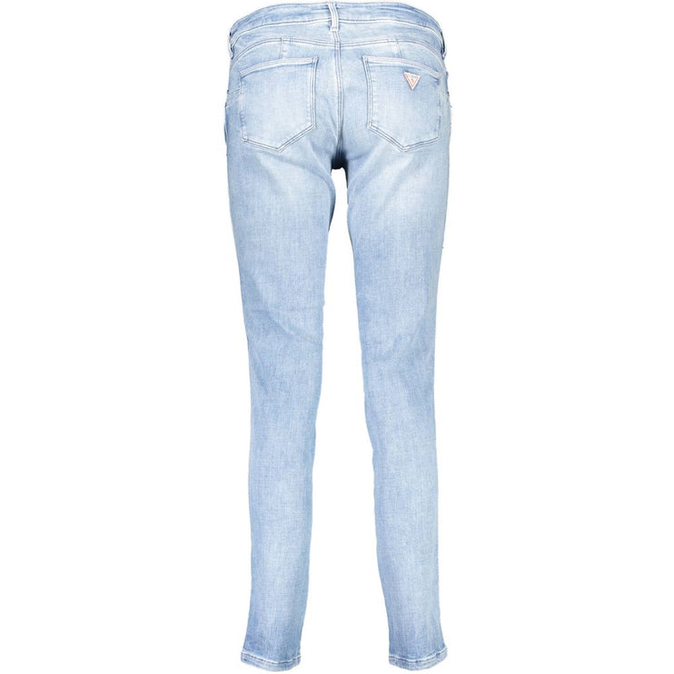 Chique magere mid-rise lichtblauwe jeans