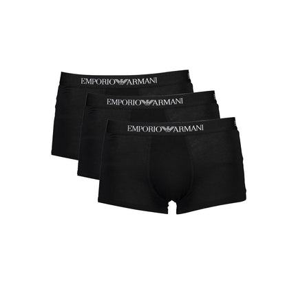 Black Cotton Men Trunk