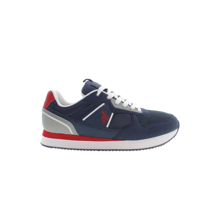 Sleek Blue Sports Sneakers con acentos contrastantes