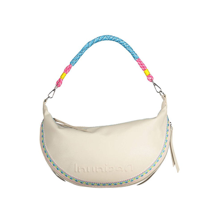 Chic Bolso Bordado Expandible Blanco