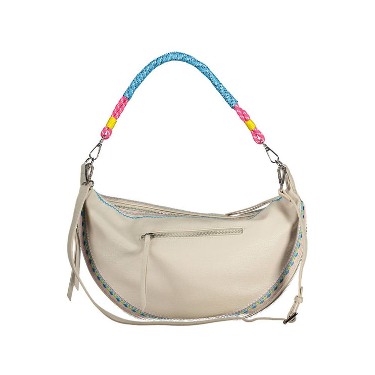 Chic Bolso Bordado Expandible Blanco