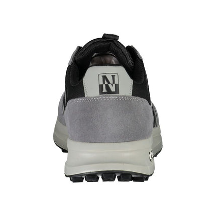 Sleek Grey Sports Sneakers con detalles de contraste