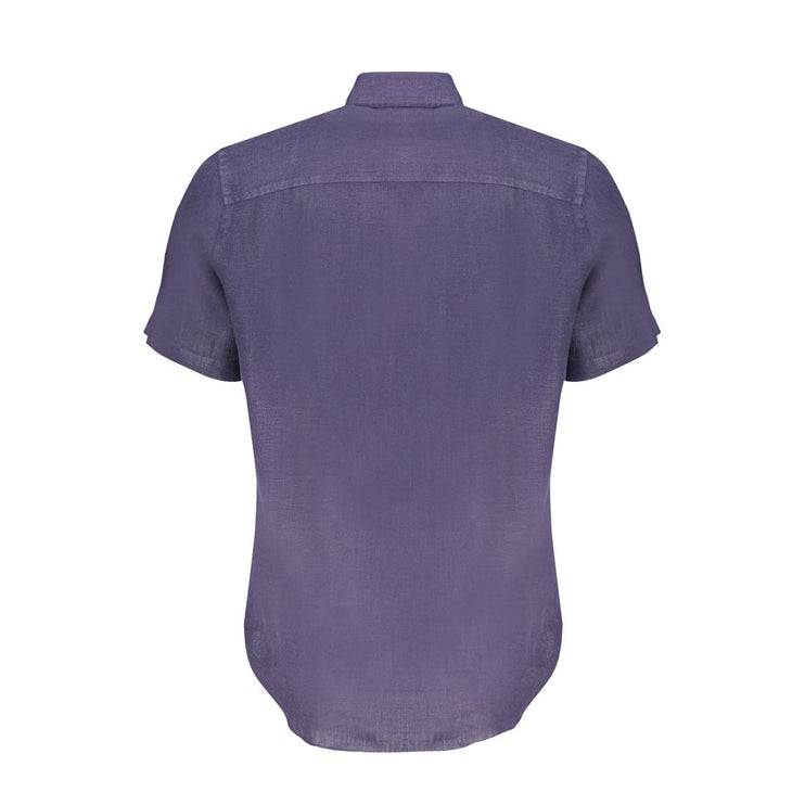 Blauw linnen shirt