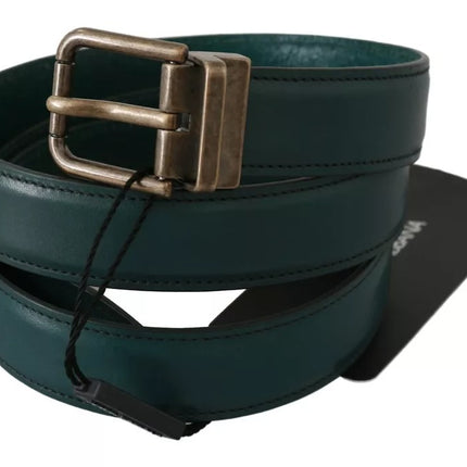 Green Gold Buckle Waist Leather Belt