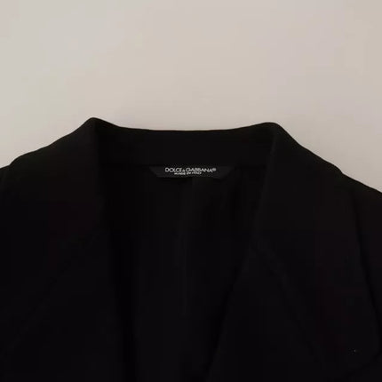 Black Wool Slim Fit Coat Jacket Blazer