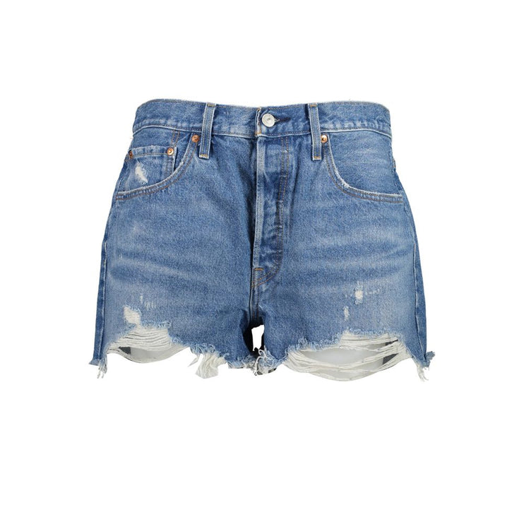 Chique vintage 501 denim shorts met versleten effect