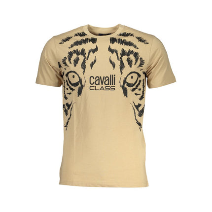 Beige katoenen t-shirt