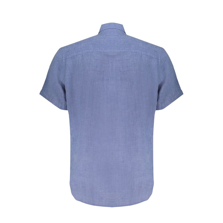 Blauw linnen shirt