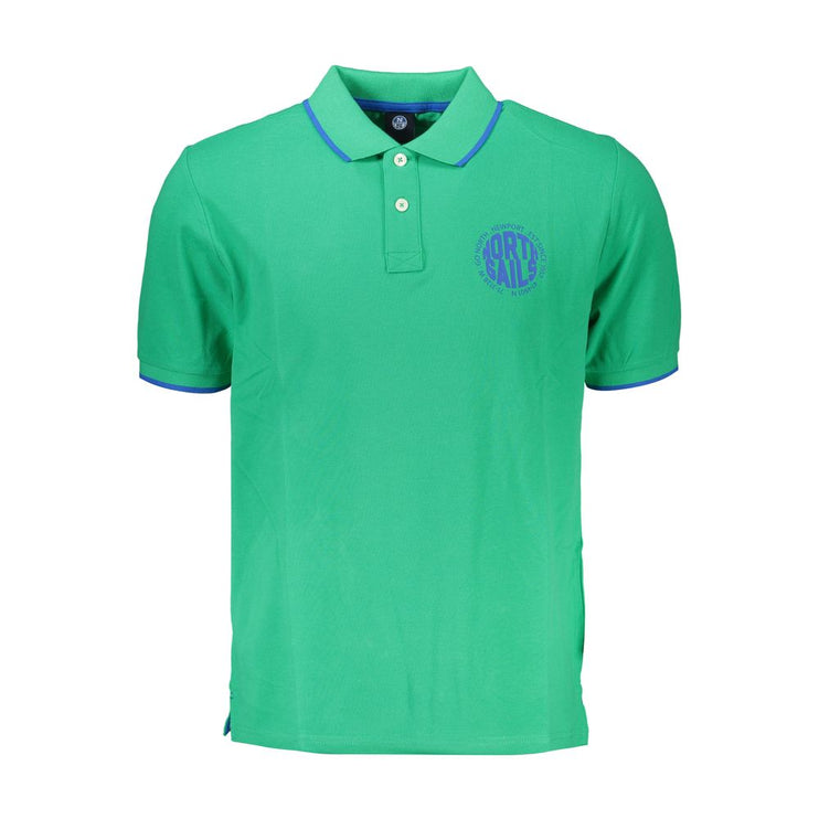 Shirt di polo in cotone verde