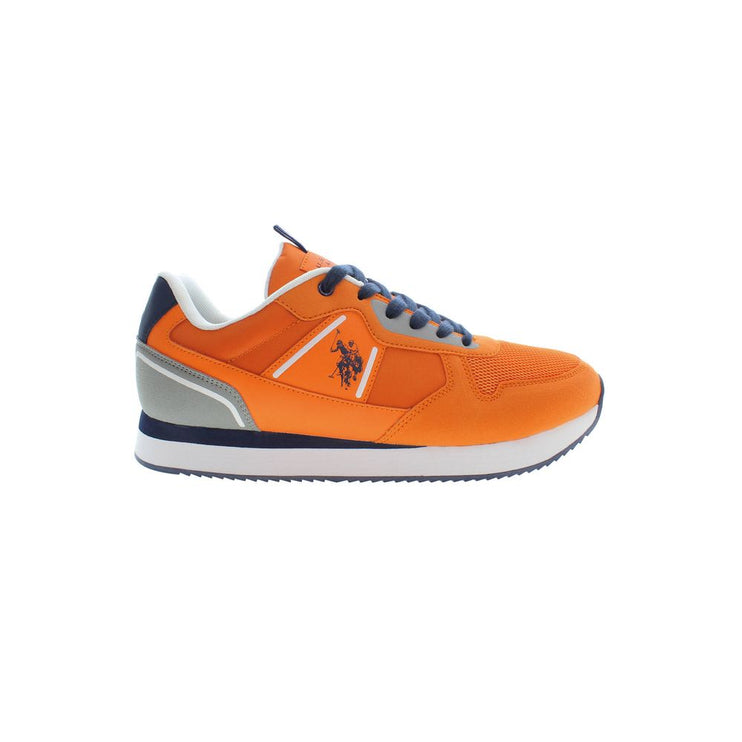 Zapatillas de deporte deportivo naranja con lace-up con detalle del logotipo