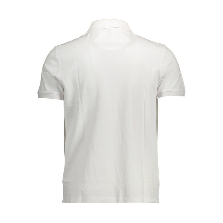 Elegante polo di cotone bianco con dettaglio del logo