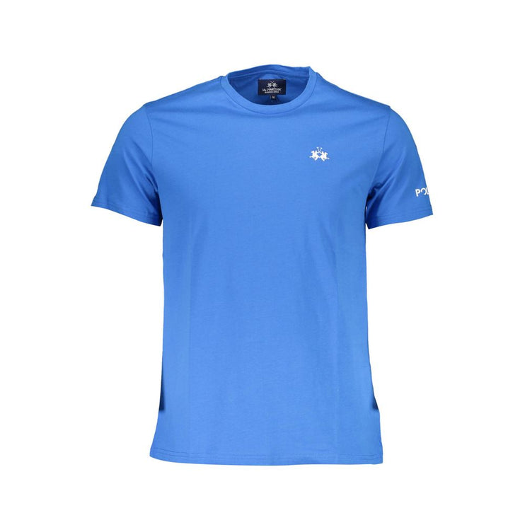 Blue Cotton Men T-Shirt