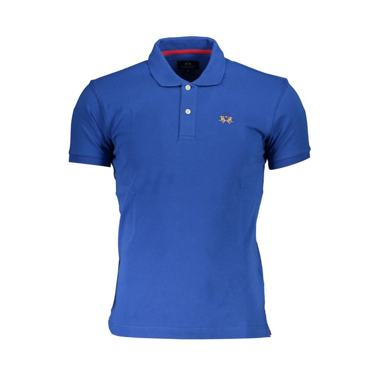 Polo brodé Slim Fit avec des détails de contraste