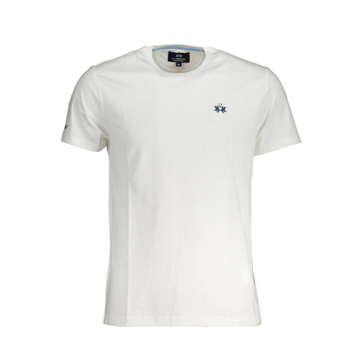 Elegante camiseta bordada blanca