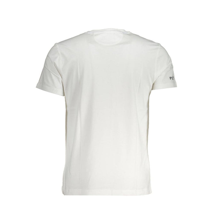 Elegante camiseta bordada blanca