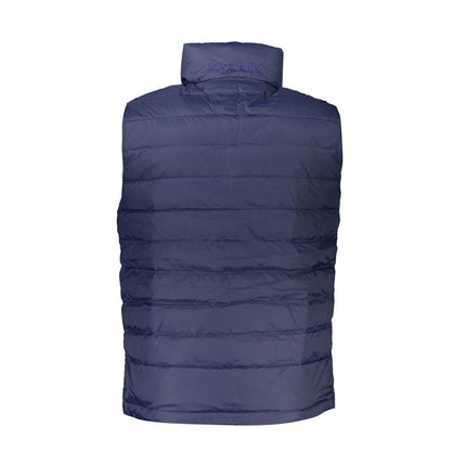 Veste bleue brodée sans manches élégante