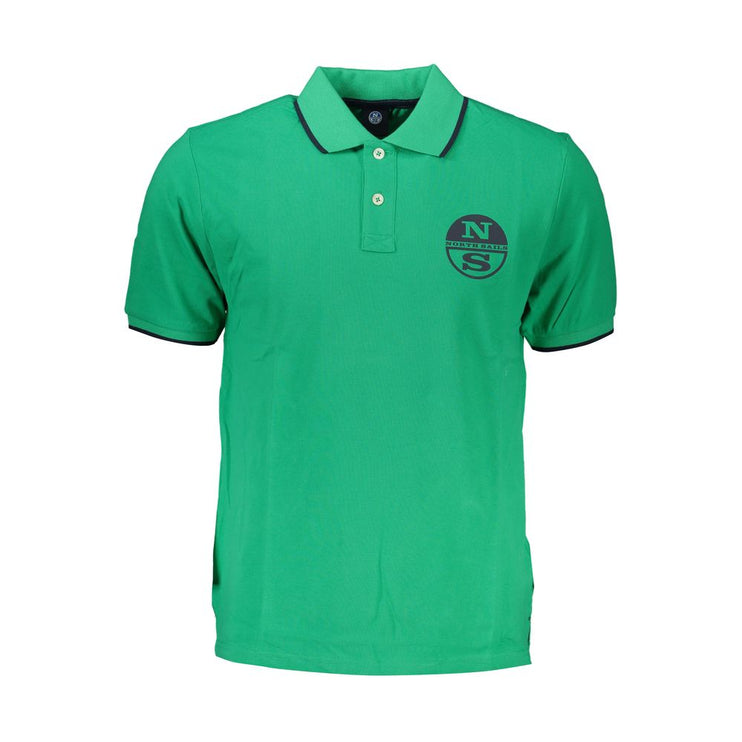 Shirt di polo in cotone verde