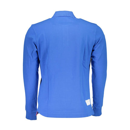 Elegante polo a maniche lunghe in blu chic