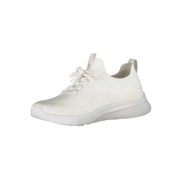 Eleganti sneaker bianche run-it con dettagli rosa