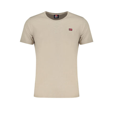 Beige katoenen t-shirt