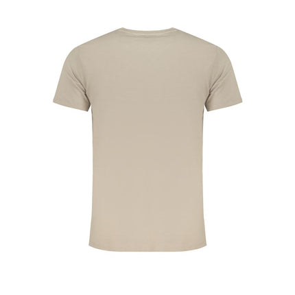 Beige katoenen t-shirt