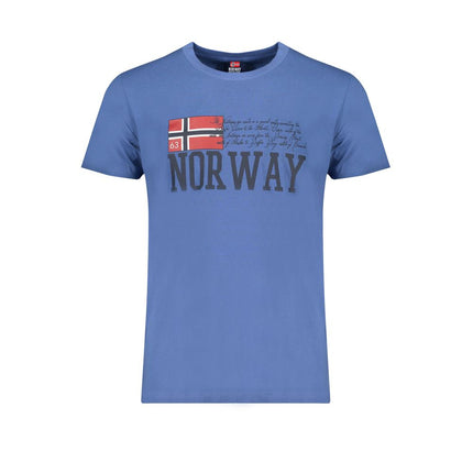 Blauw katoenen t-shirt