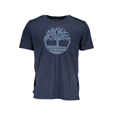 Blauw katoenen t-shirt