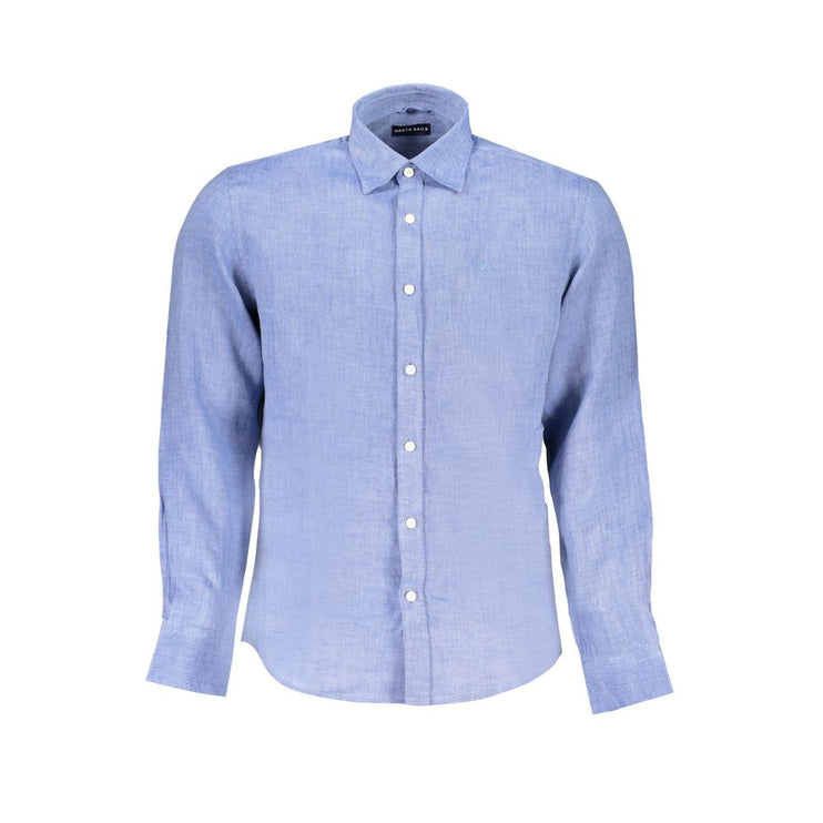 Blauw linnen shirt