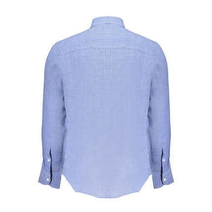 Blauw linnen shirt