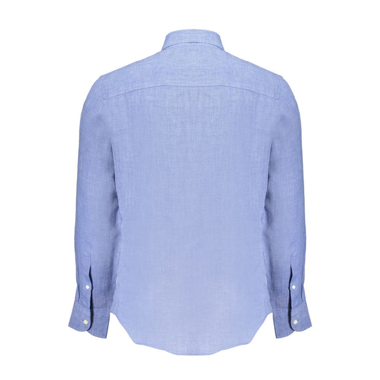 Blauw linnen shirt